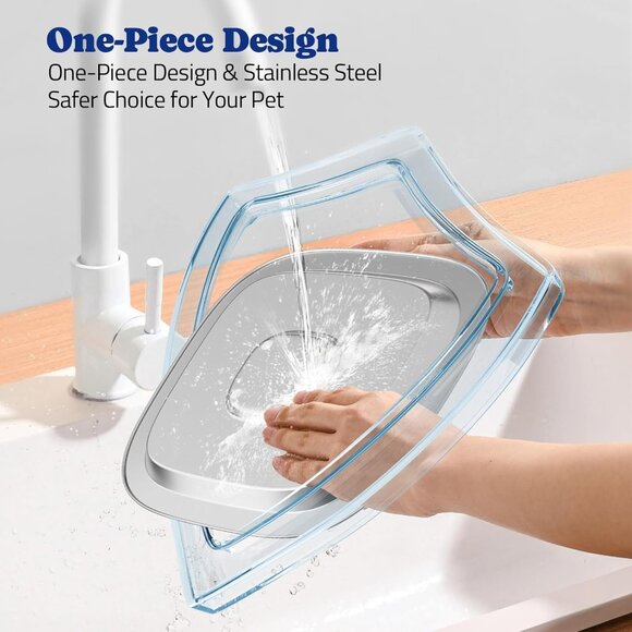 Upgrade No Spill Water Bowl for Dogs All Stainless Steel Non-Slip Base 135oz/4L - Picture 5 of 6